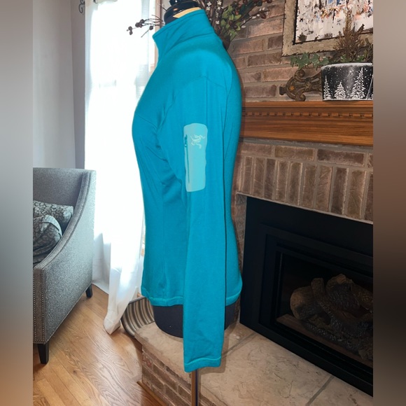 Womens Arc’teryx Teal Quarter Zip L/G - Picture 2 of 2